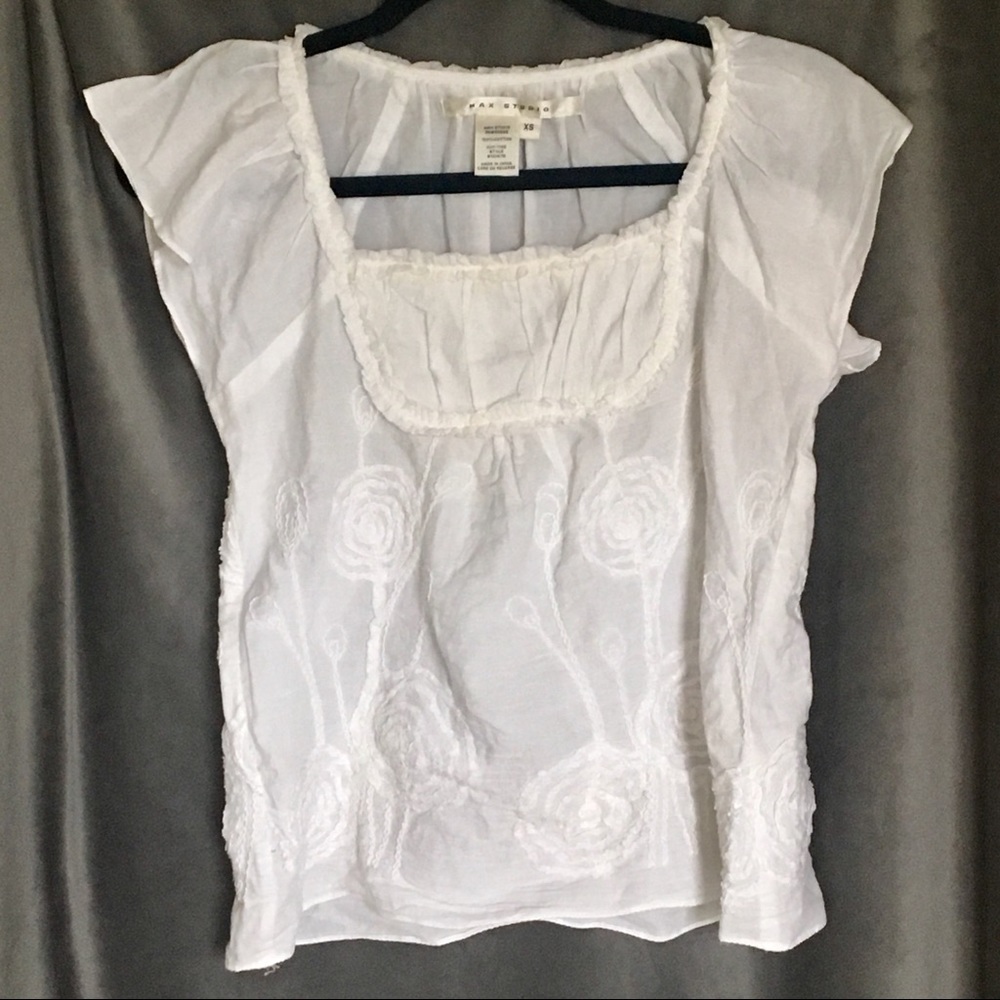 Max Studio White Cotton Top - XS